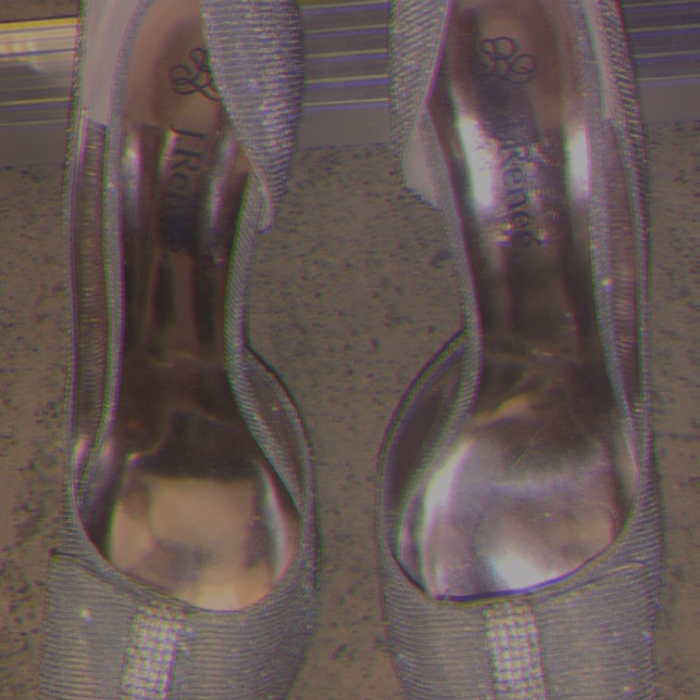 J. Renee Silver Sparkle Heels